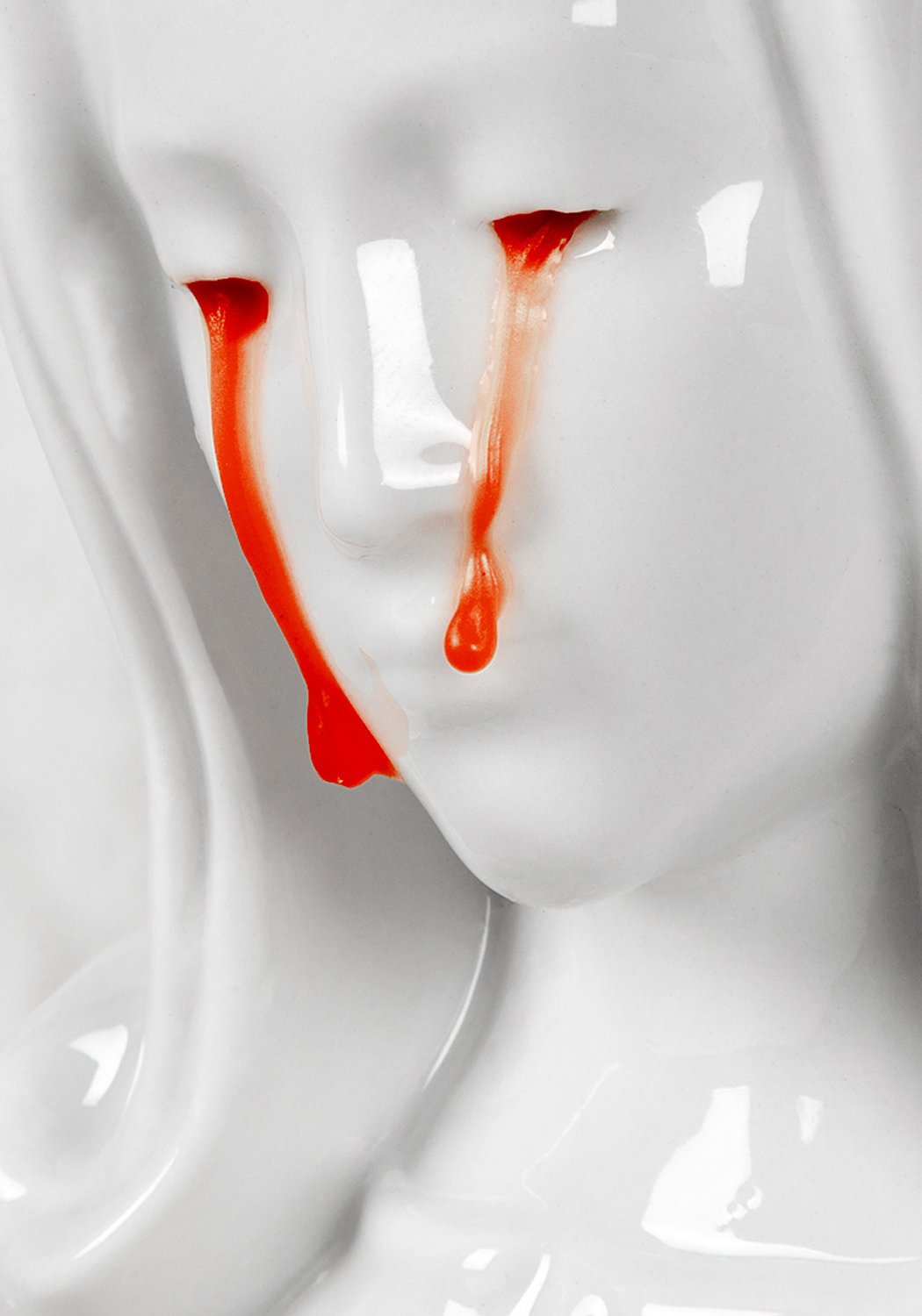 Crying Mary Candle Holder