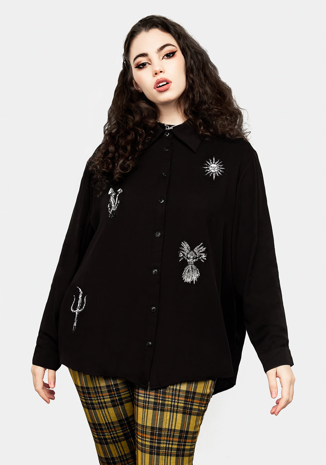 Harvest Embroidered Oversized Shirt