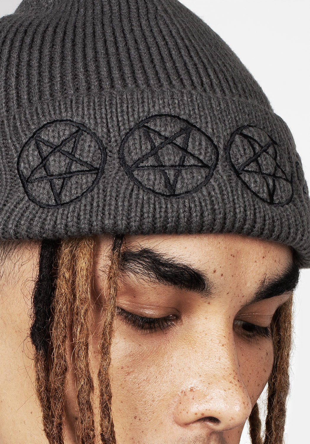 Manon Embroidered Fisherman Beanie