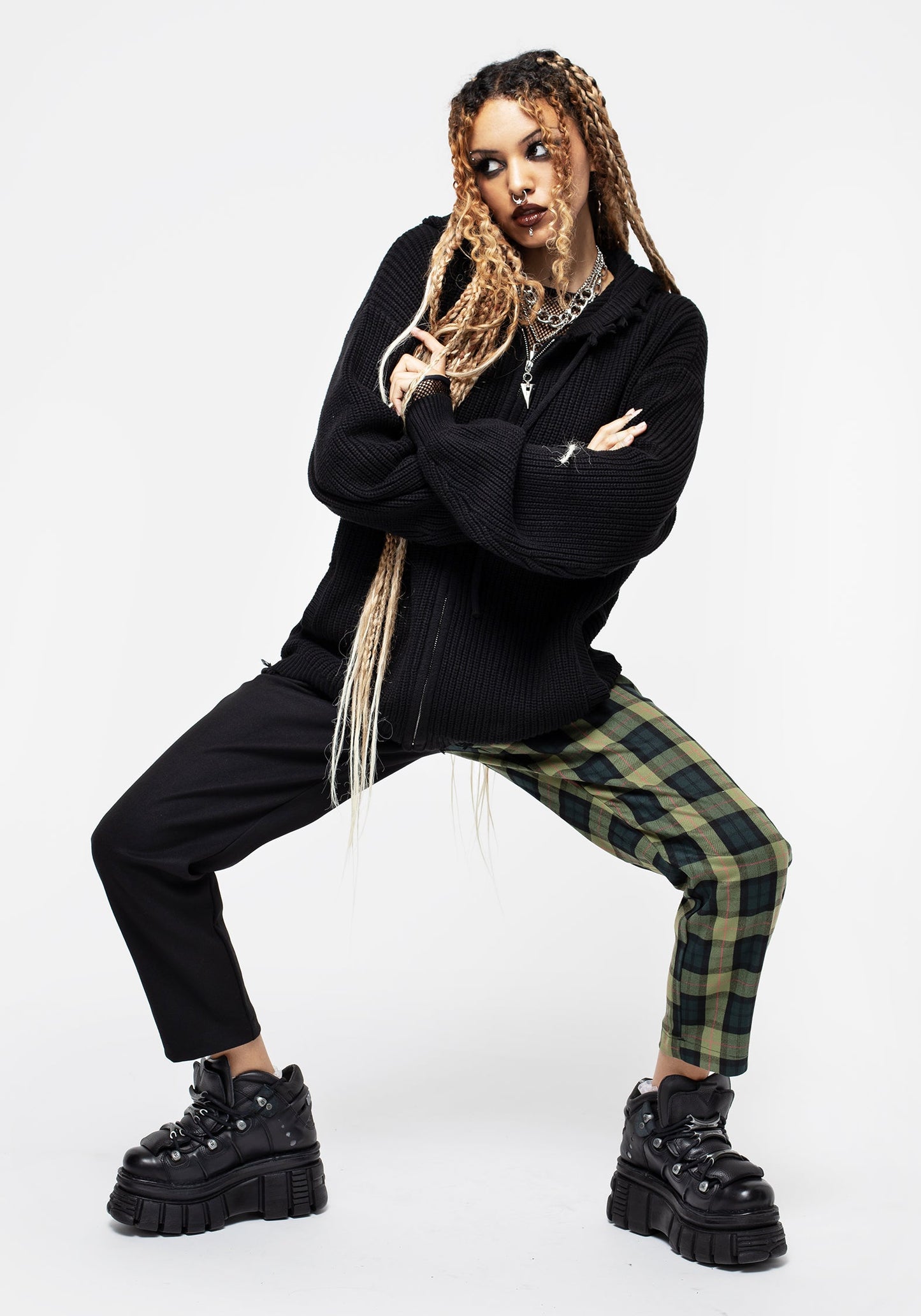 Spinner Knitted Zipper Hoodie