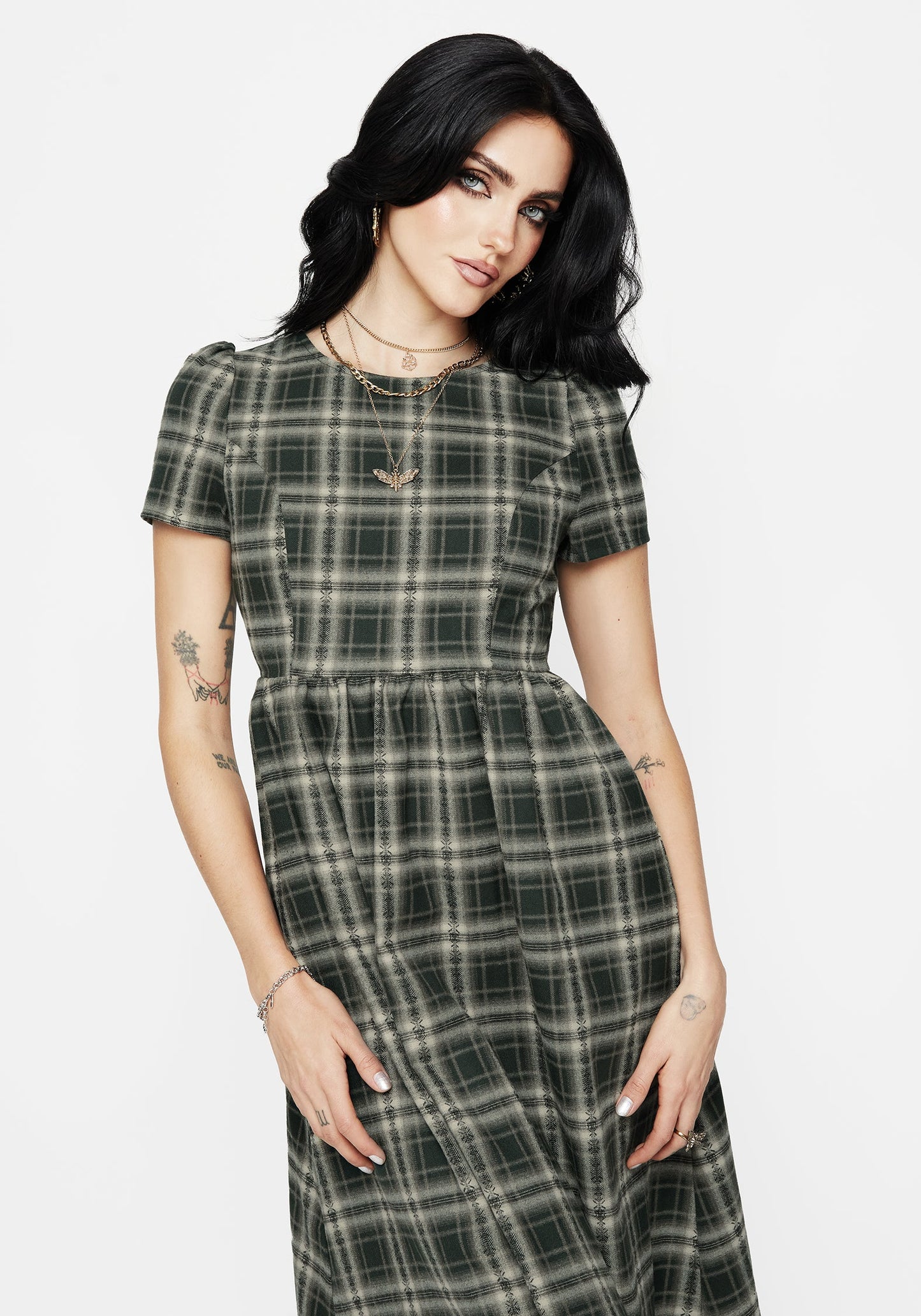 Tulisa Check Midi Dress