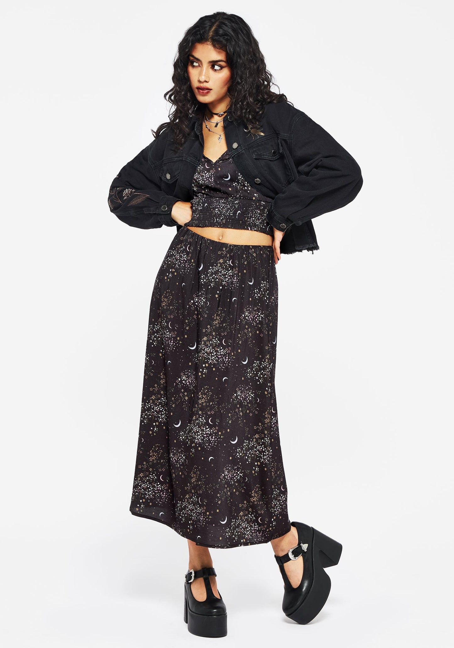 Peaseblossom Celestial Midi Skirt