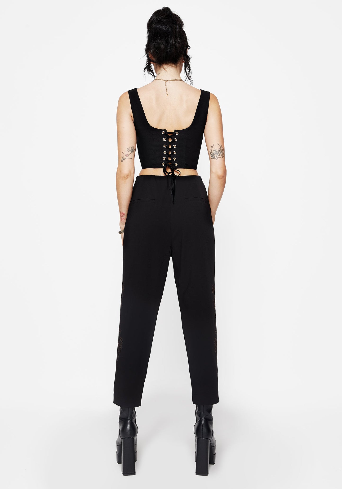 Renita Embroidered Tapered Tailored Trouser