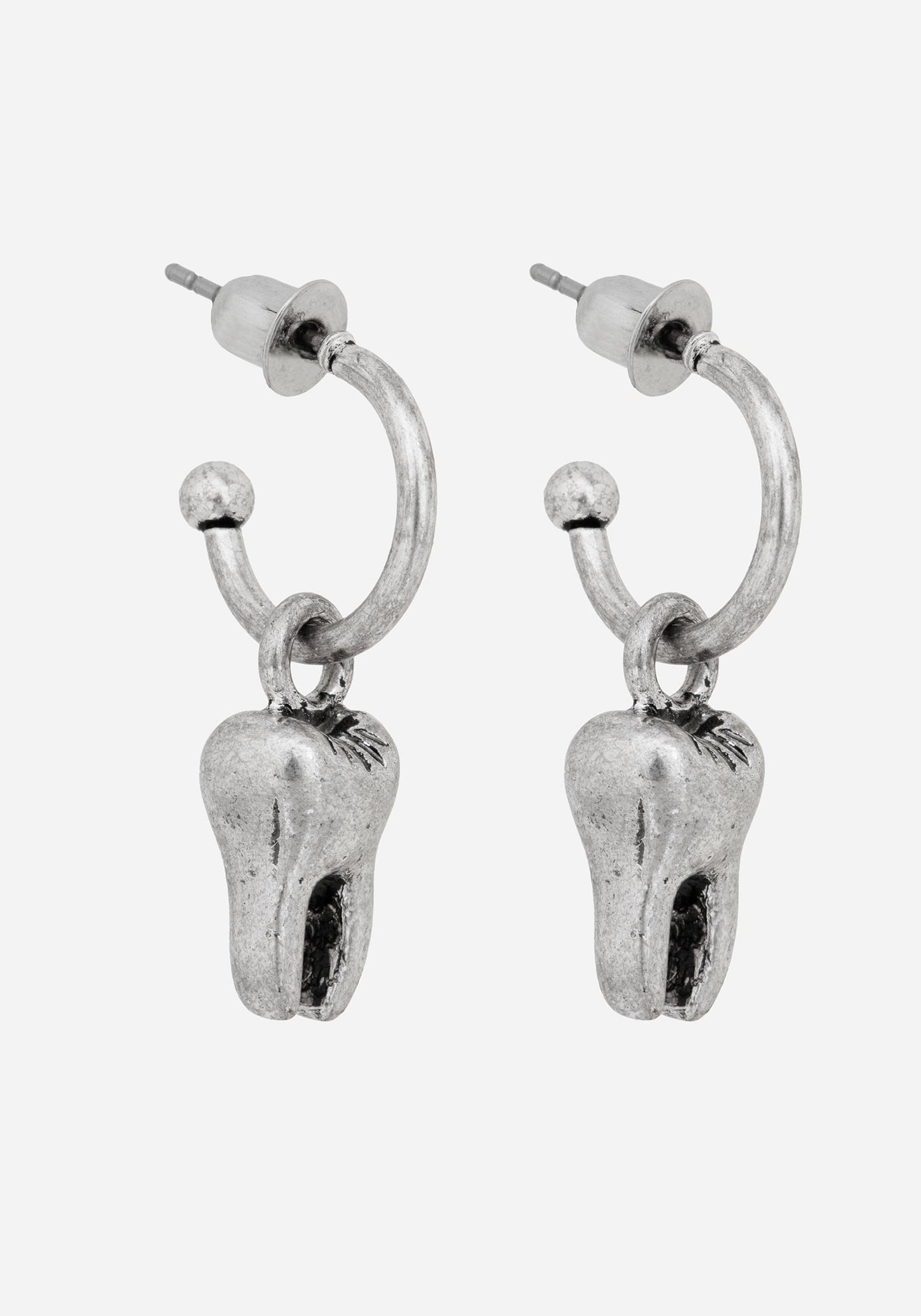 Tooth Charm Hoop Earrings