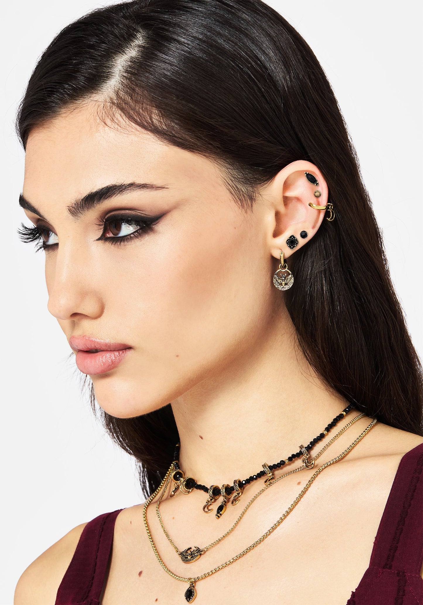 Ciela Moon Moth Earring Set