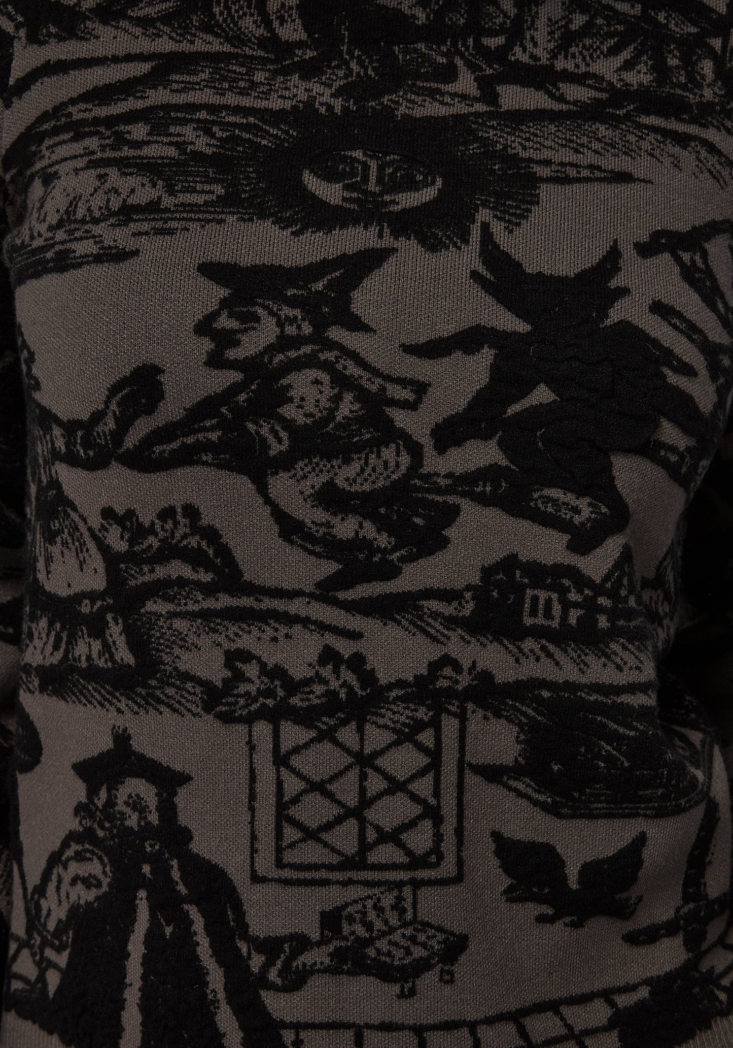 Diabolical Raised Jacquard Knit Jumper