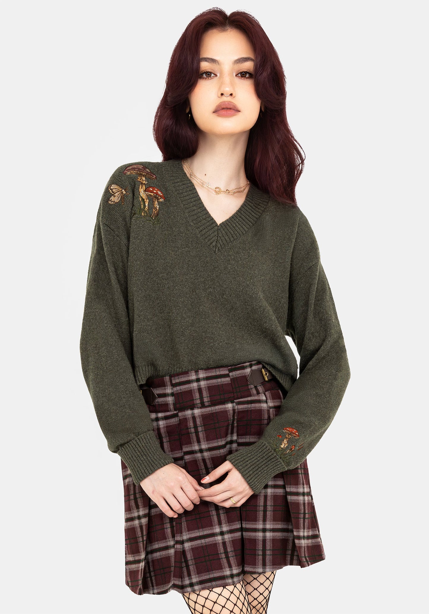 Keira Cotton Toadstool Embroidered Jumper