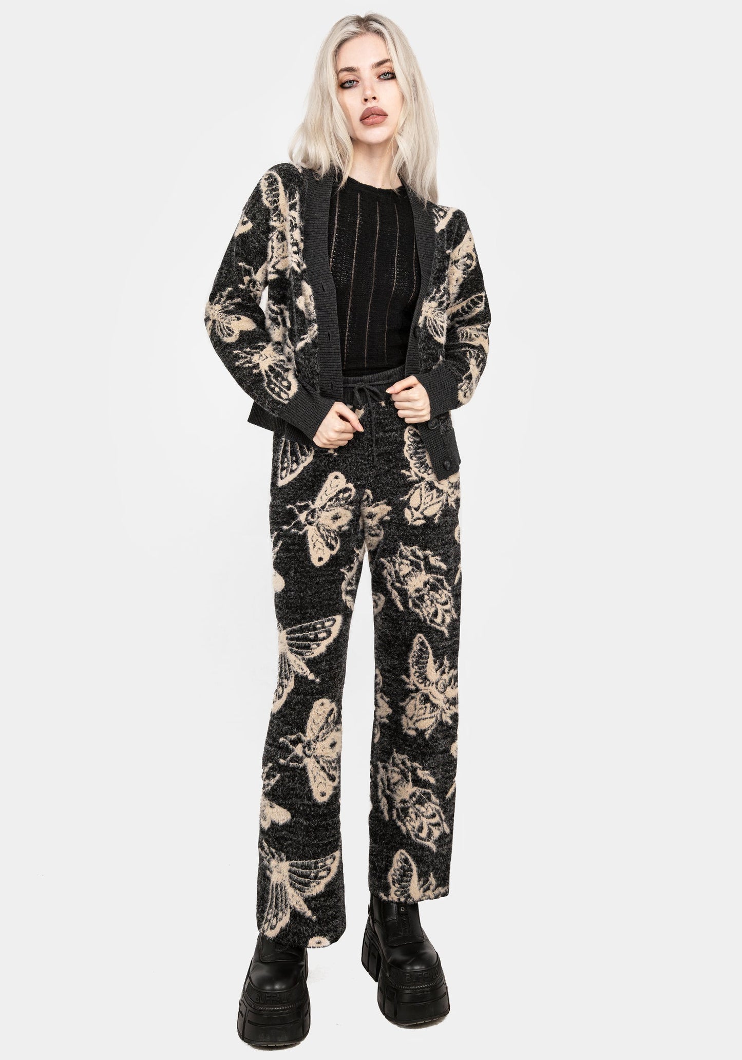 Silkmoth Knit Wide Leg Joggers