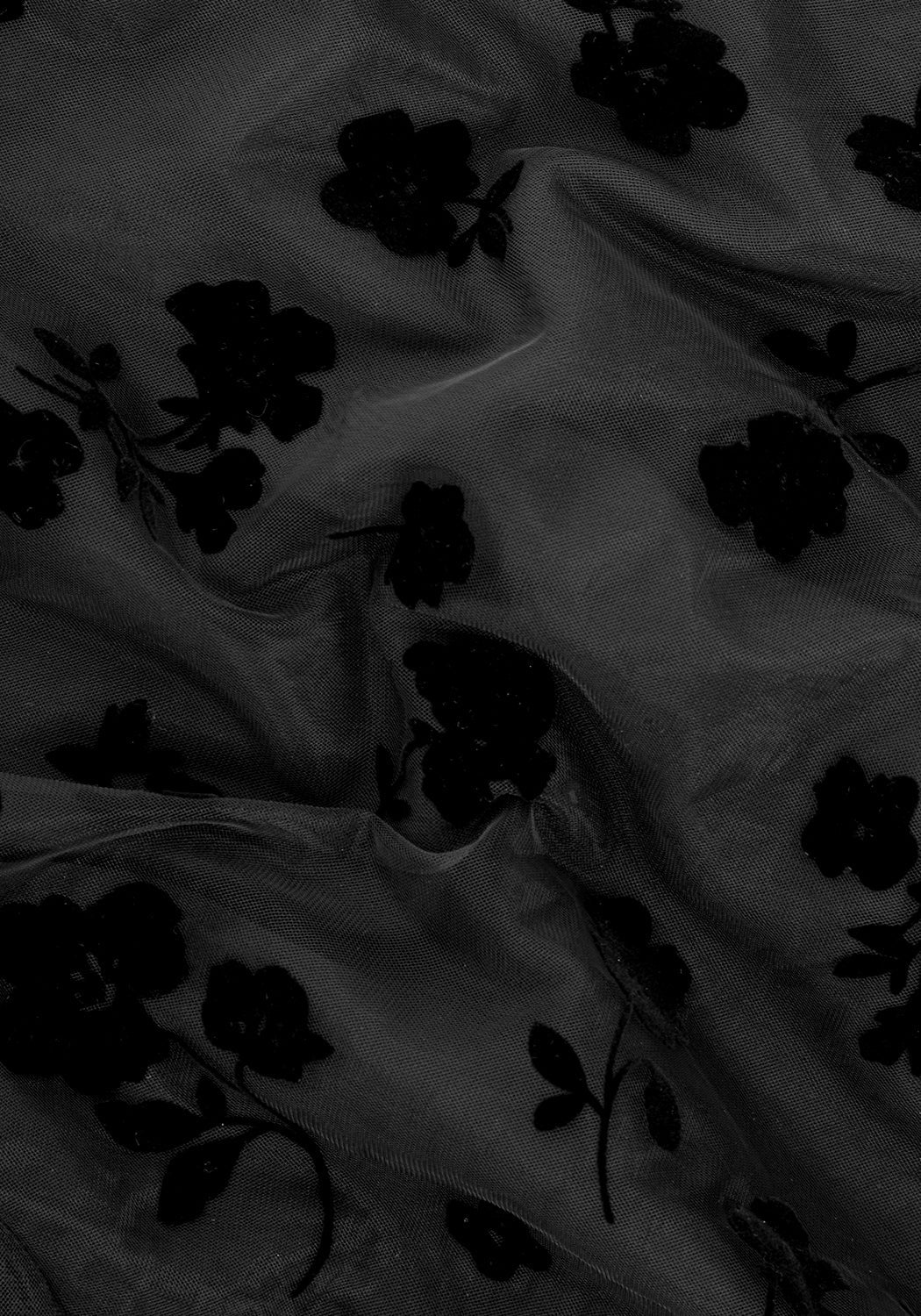 STEVIE FLOCKED WRAP CROP TOP