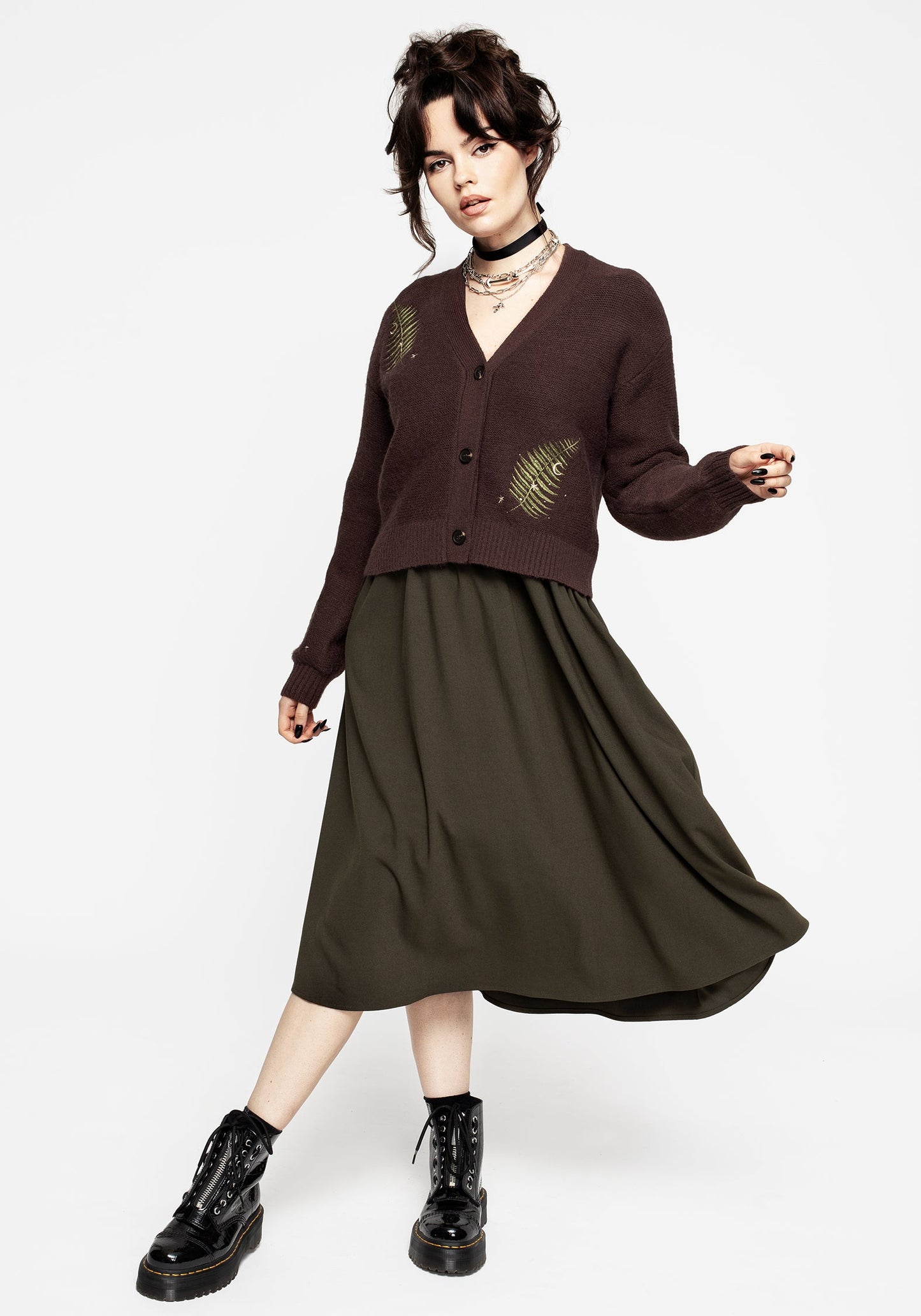 Huldra Embroidered Midi Dress