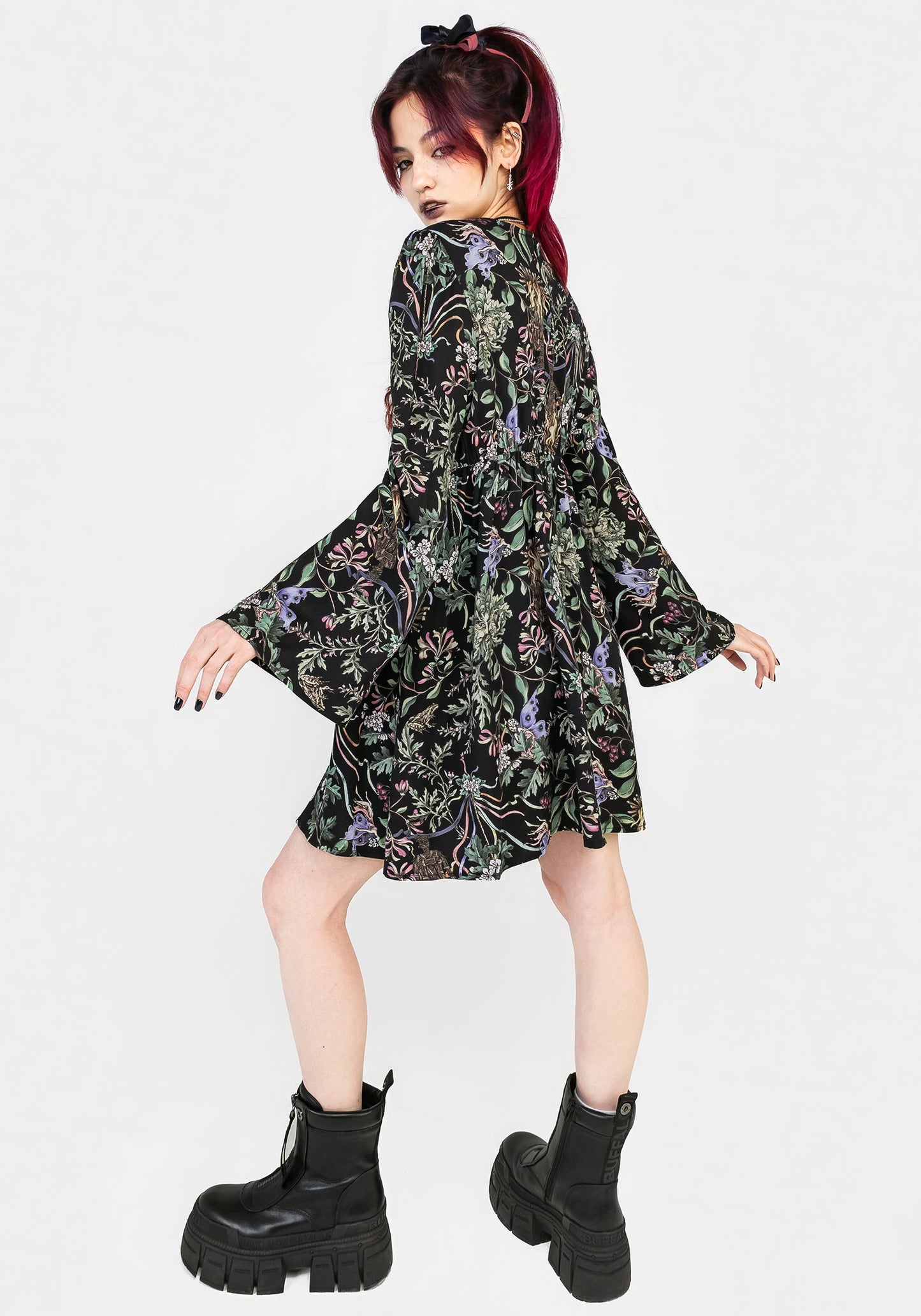 Beltane Flute Sleeve Mini Dress