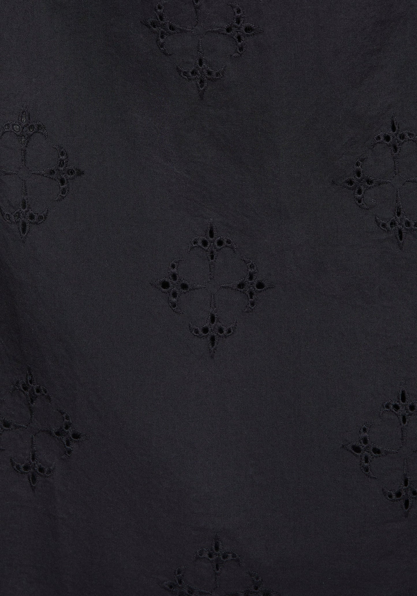 Crux Broiderie Cotton Button Up Midi Skirt