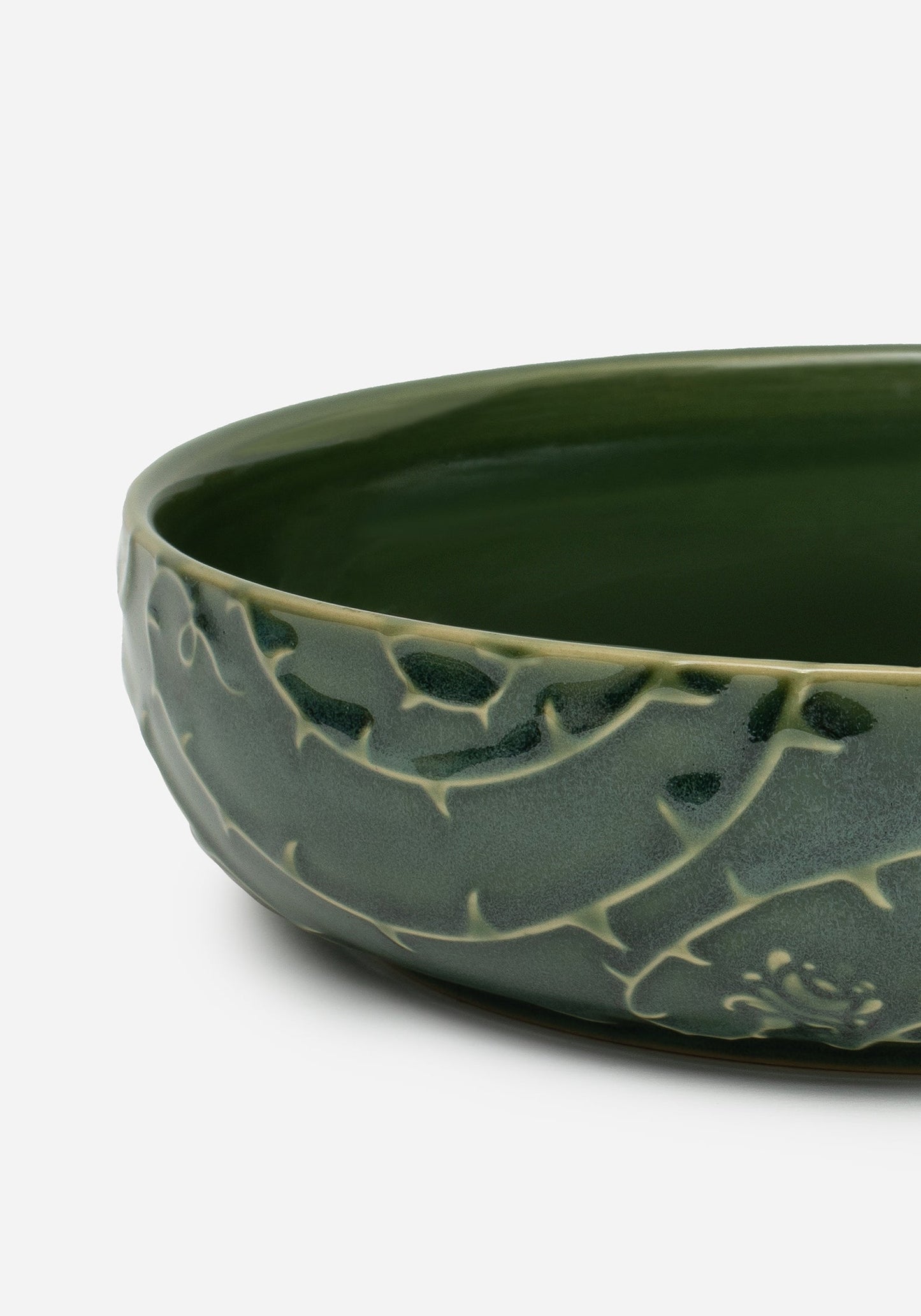 Rosethorn Floral Embossed Pasta Bowl (4 Piece Set)