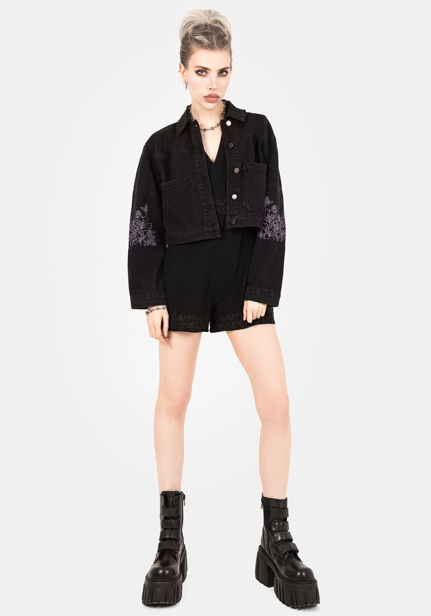 Alder Cotton Ivy Detail Playsuit