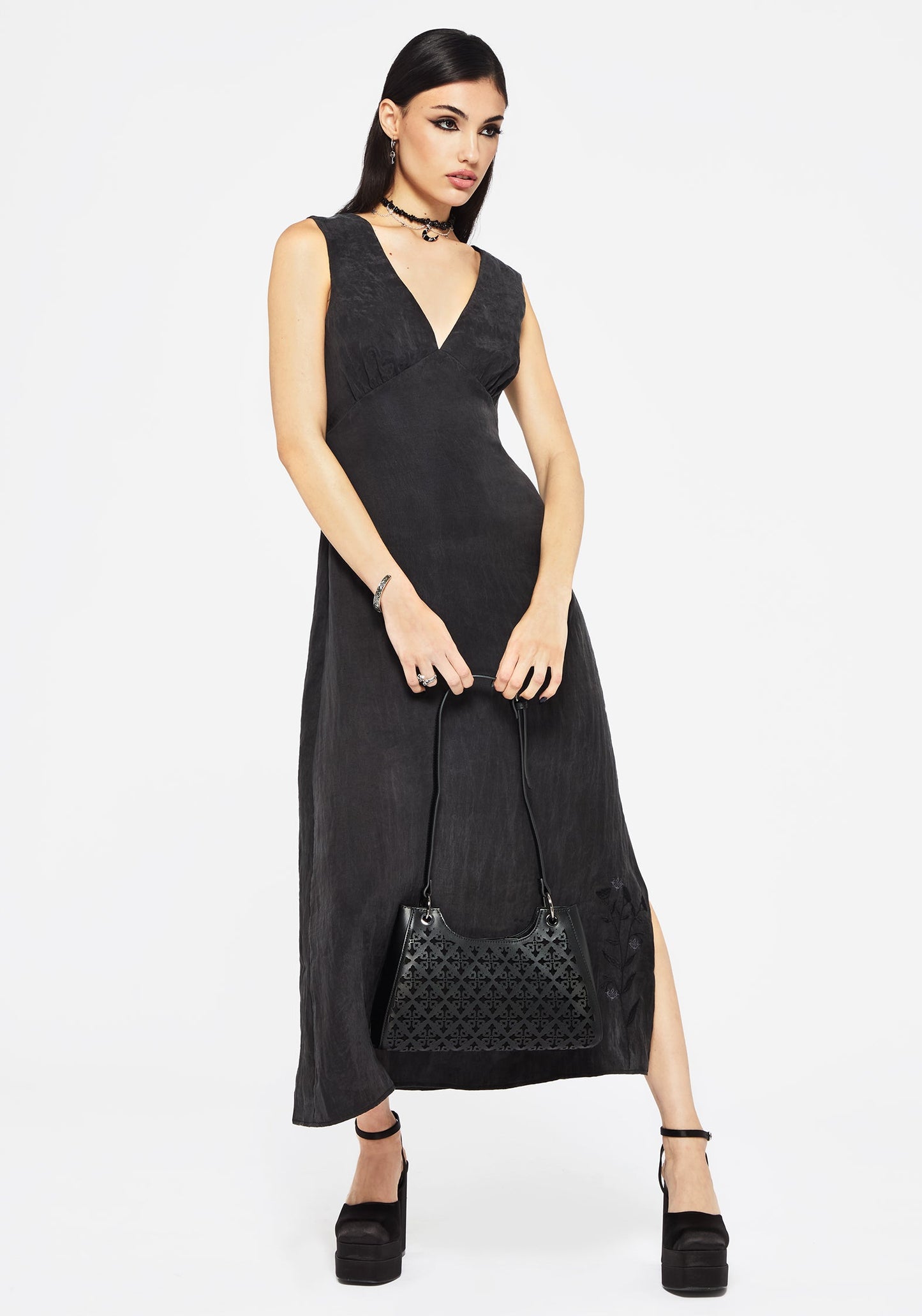 Maeve Lyocell Blend Floral Embroidered Cami Maxi Dress