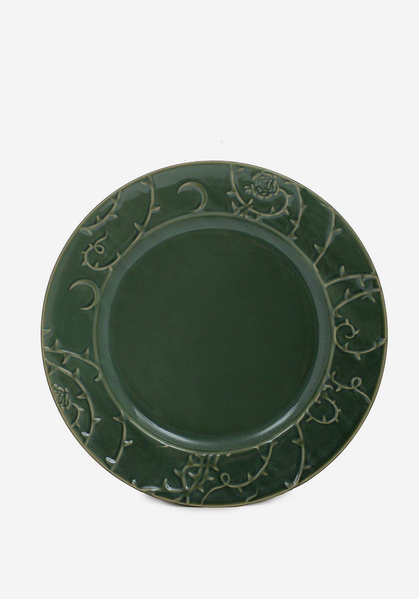 Rosethorn Floral Embossed Dinner Plate (4 Piece Set)