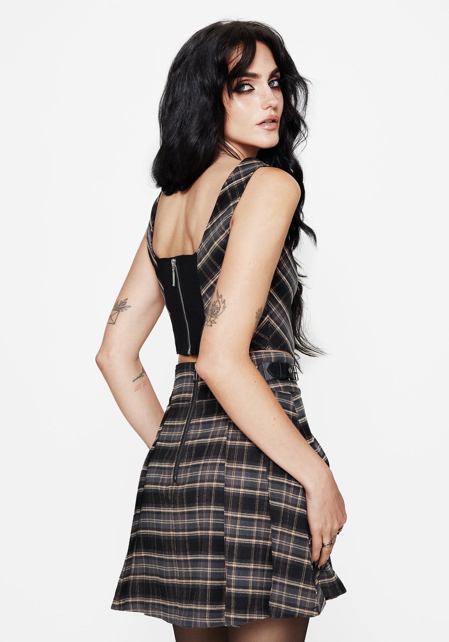 Aiden Check Corset Top