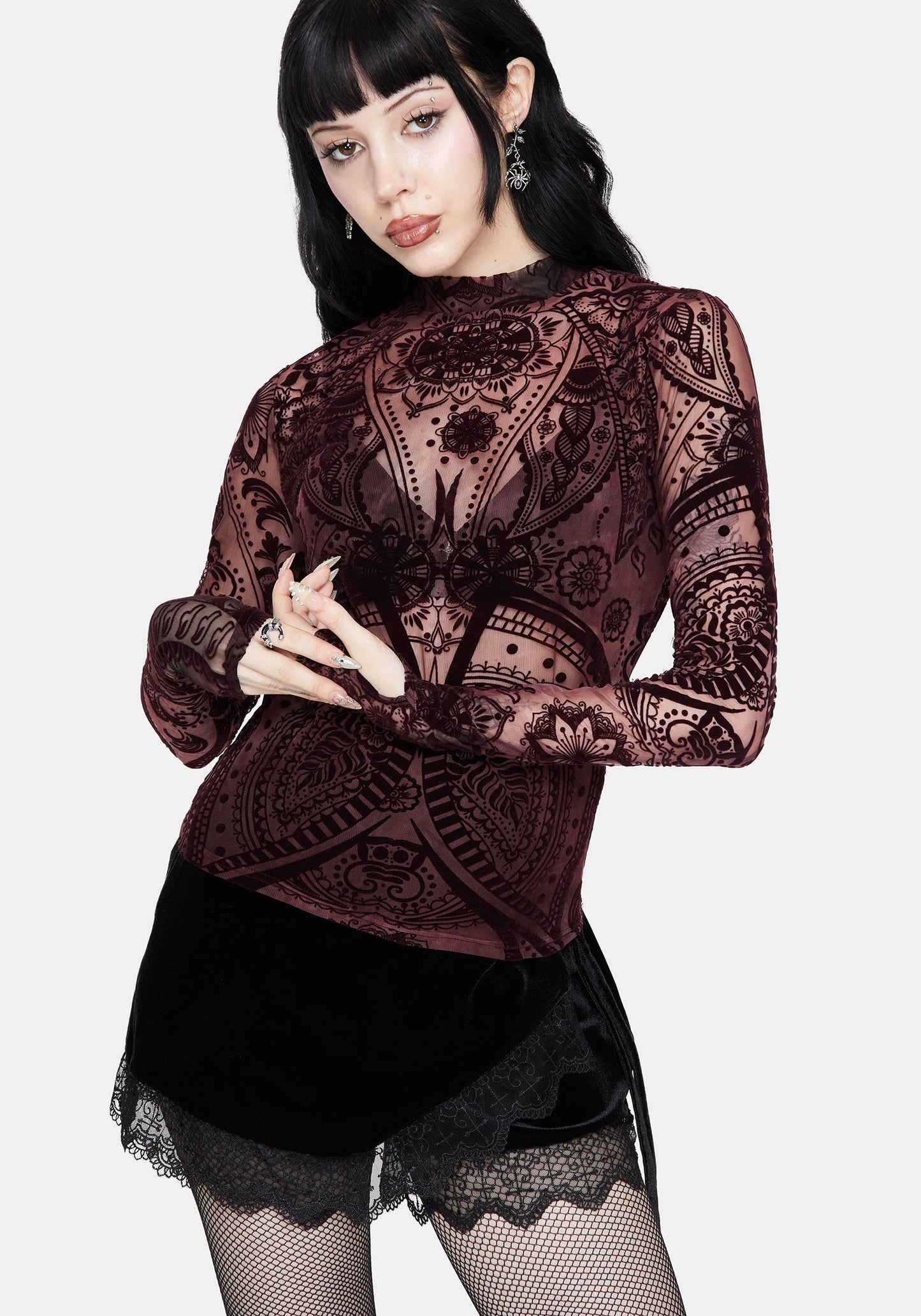 Loveday Paisley Printed High Neck Top