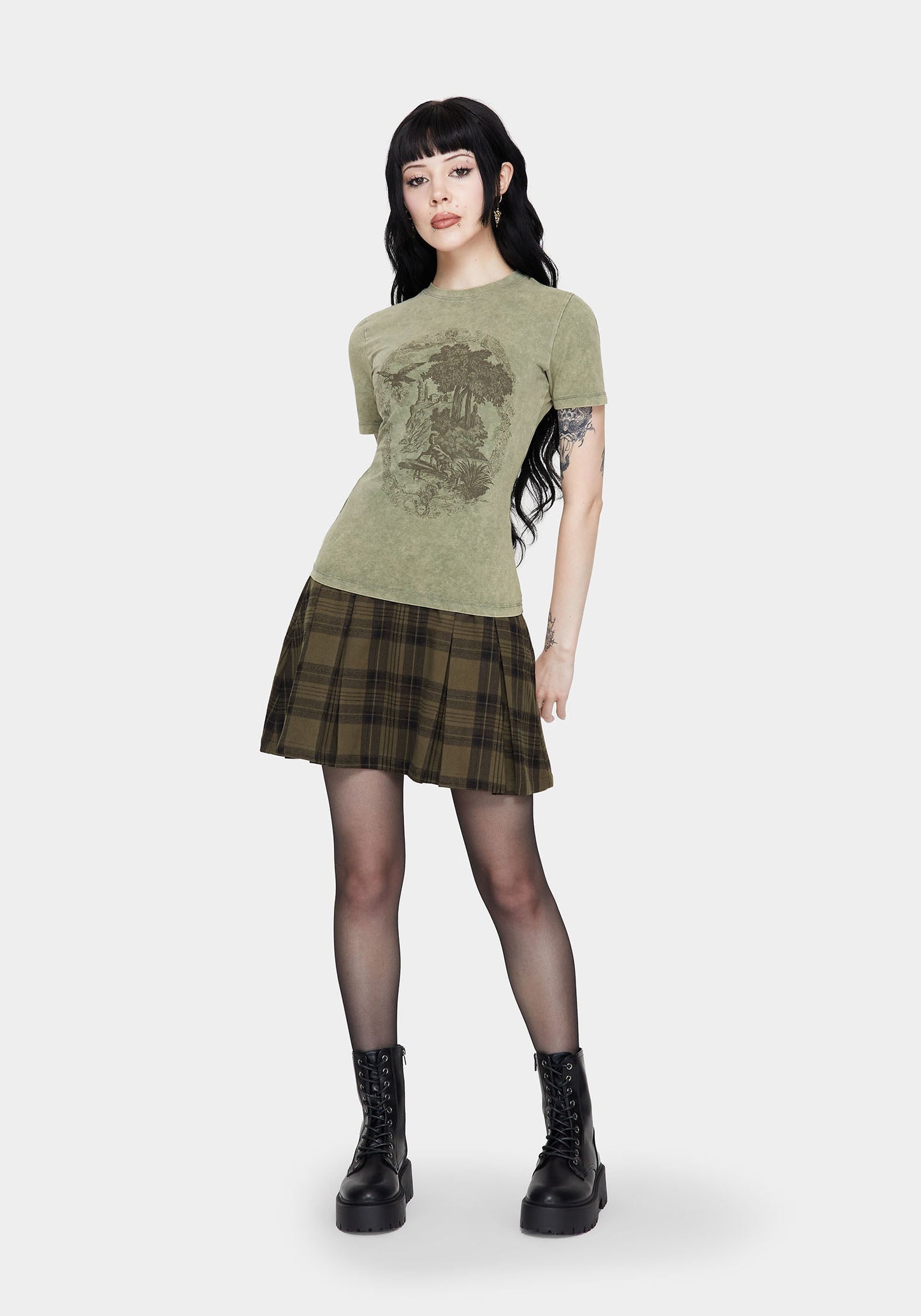 Thymus Graphic Print Fitted Cotton T-Shirt