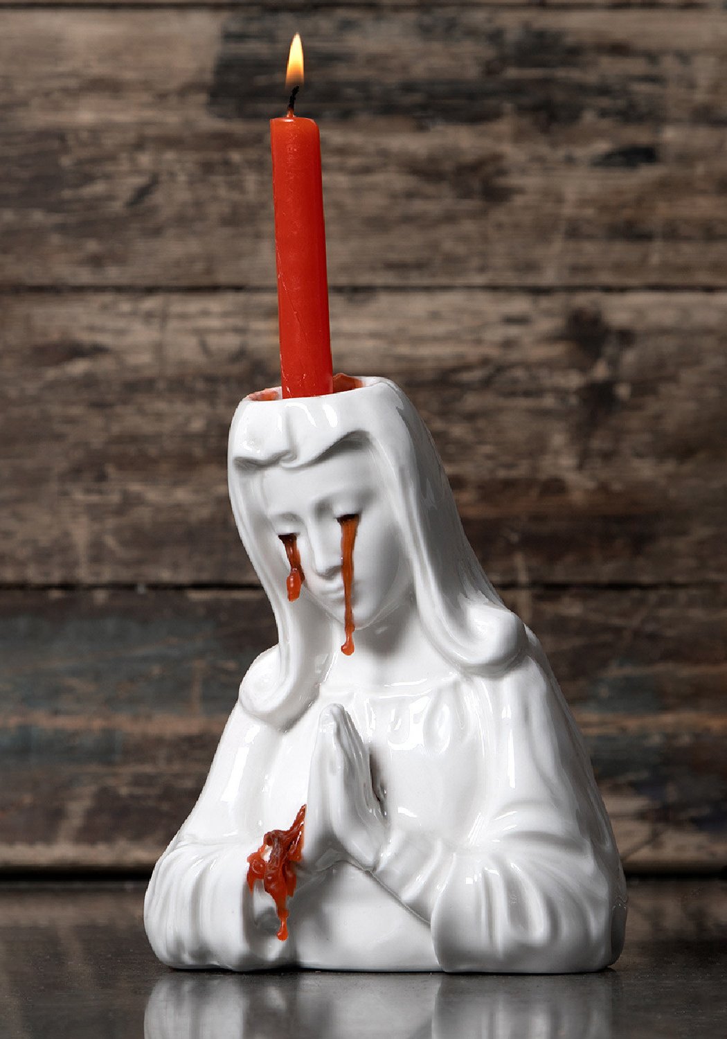 Crying Mary Candle Holder