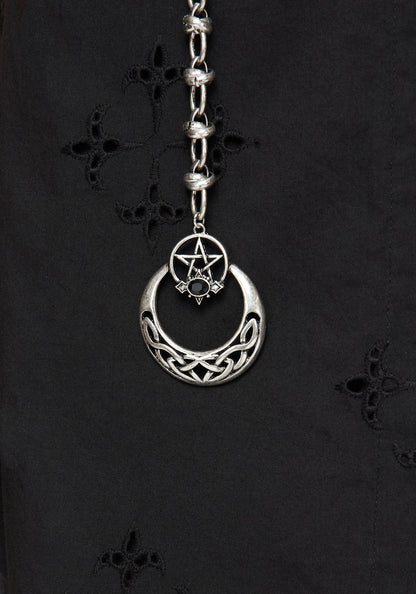 Druantia Pentagram Moon Chain Belt