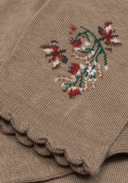 Lilia Embroidered Floral Socks