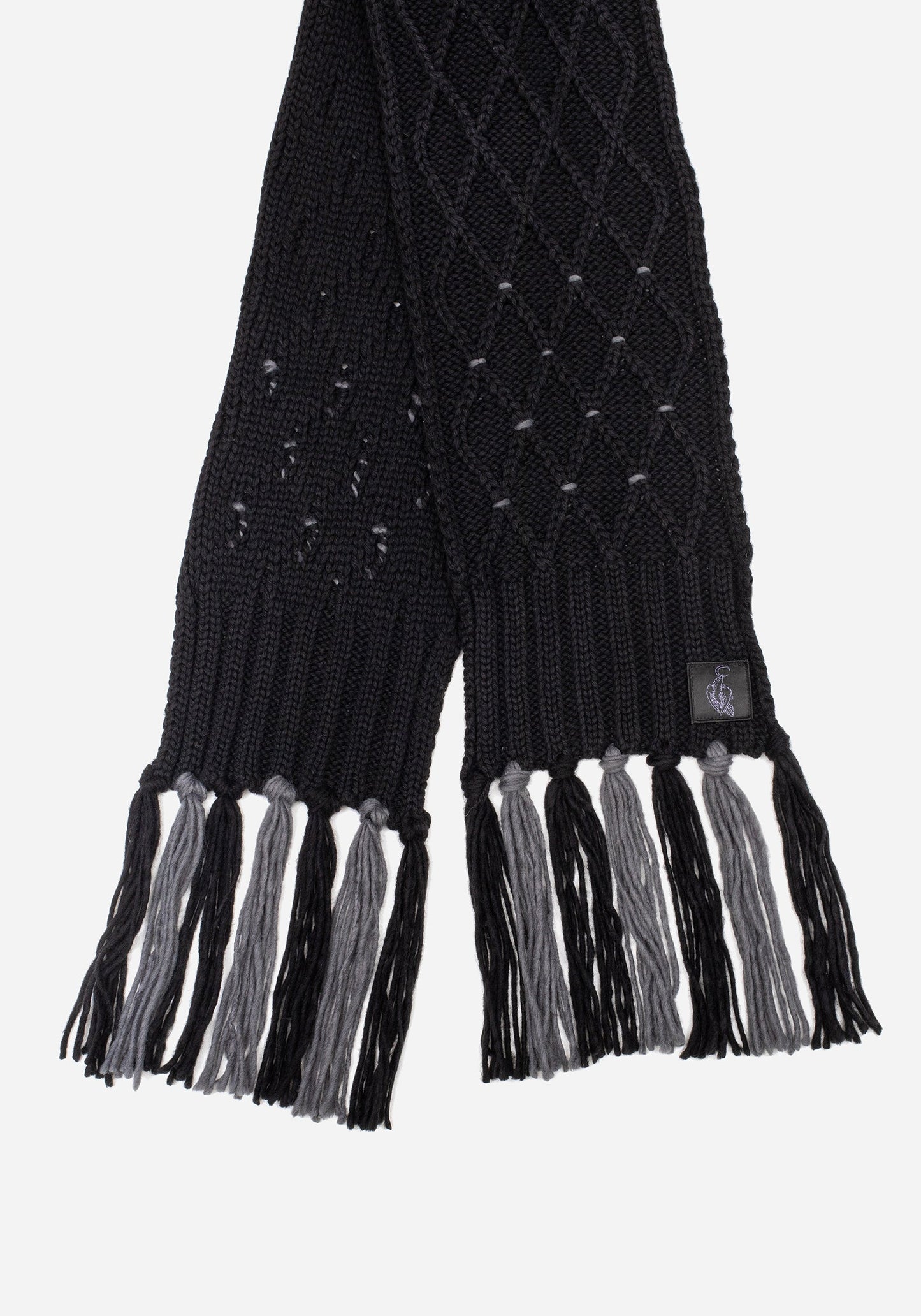 Layla Criss Cross Black Scarf