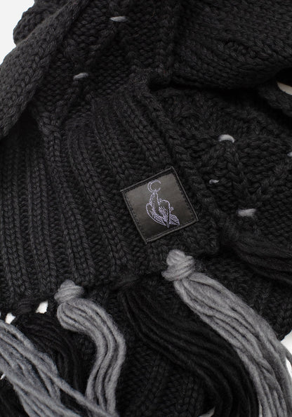 Layla Criss Cross Black Scarf