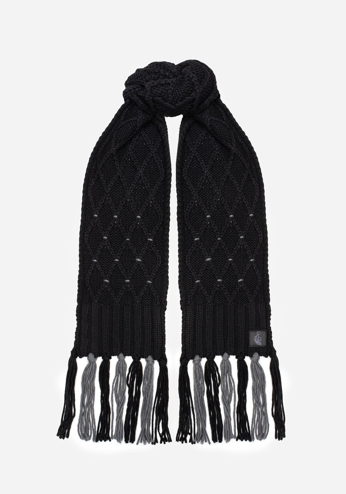 Layla Criss Cross Black Scarf