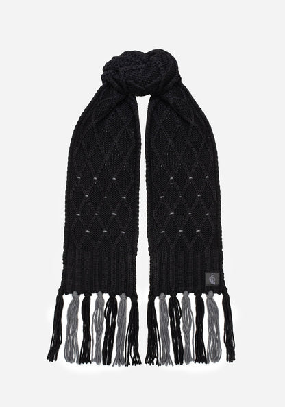 Layla Criss Cross Black Scarf