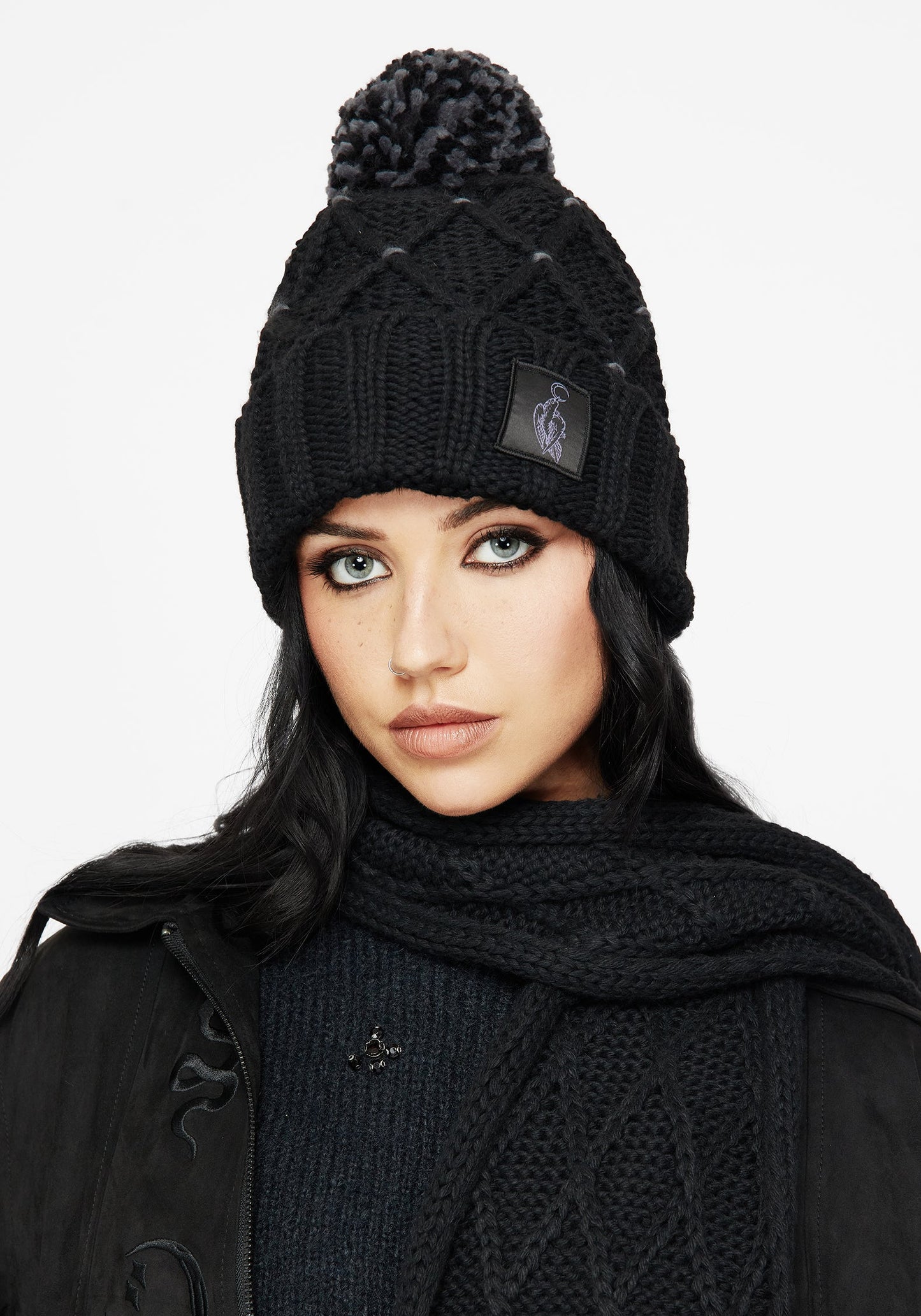 Layla Criss Cross Bobble Hat