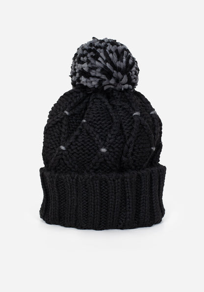 Layla Criss Cross Bobble Hat