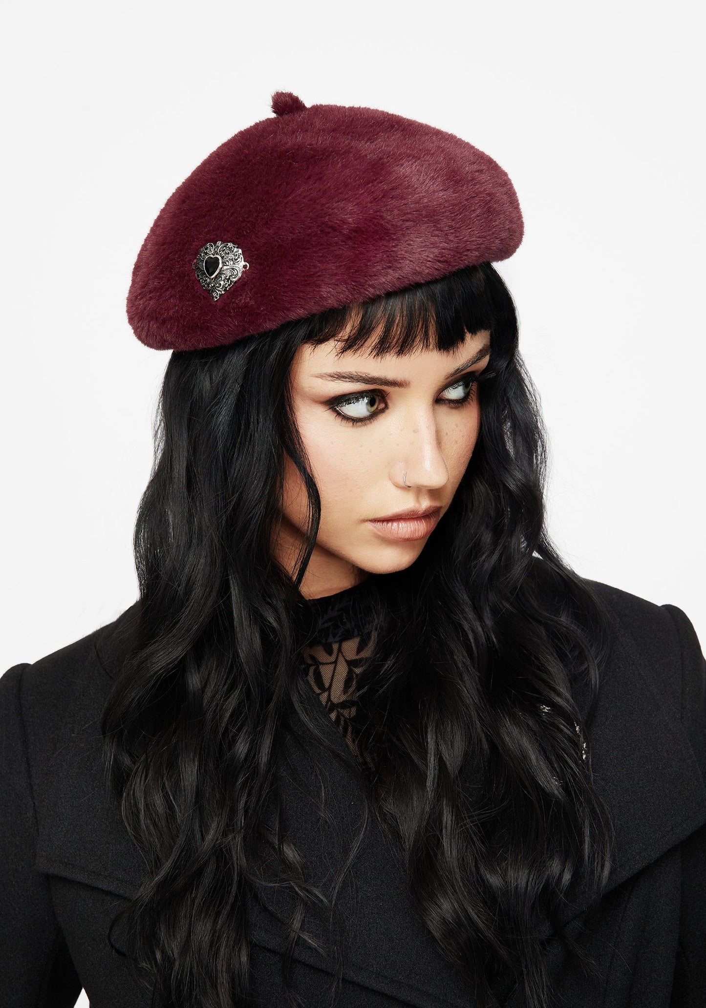Stella Heart Brooch Beret