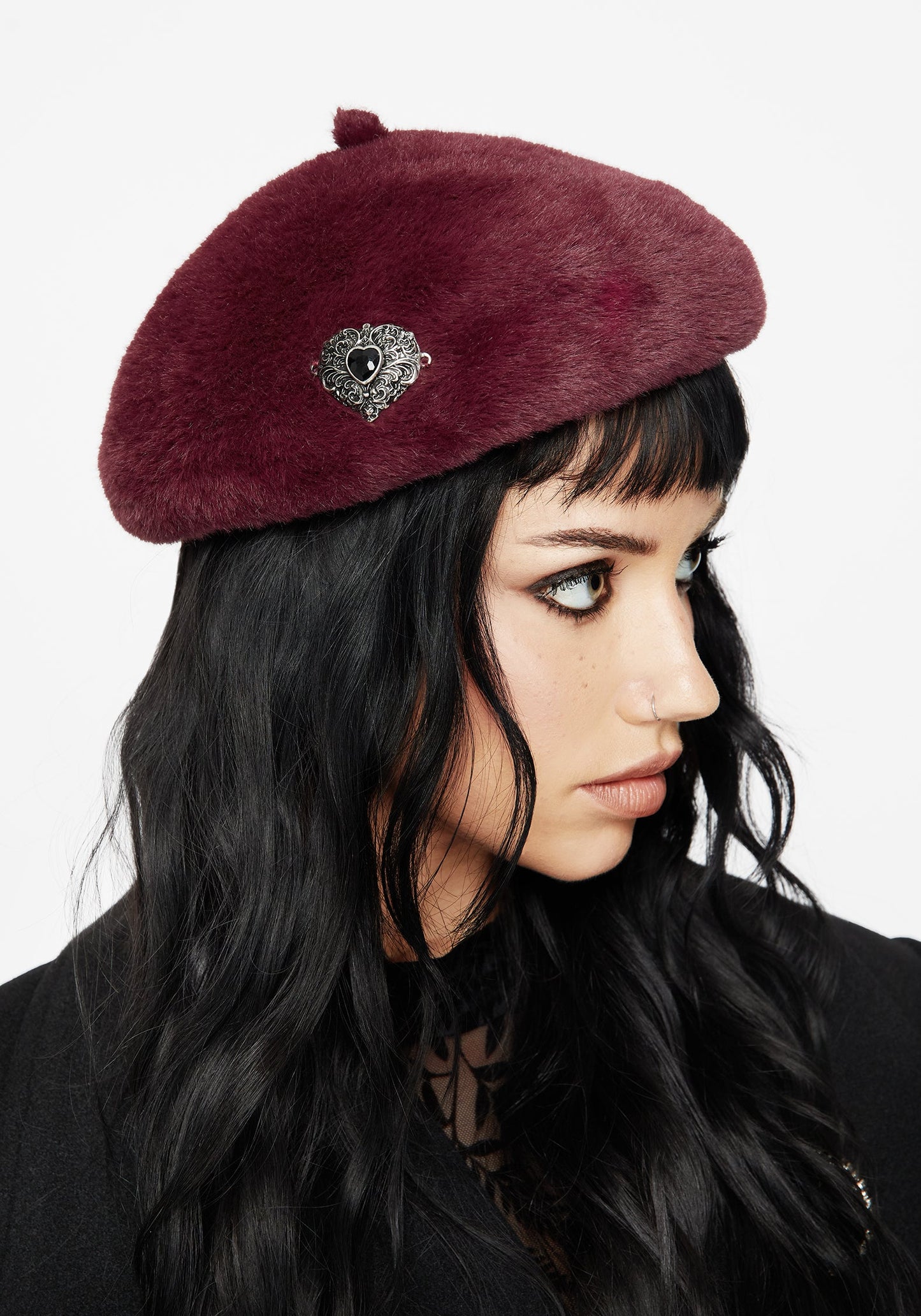 Stella Heart Brooch Beret