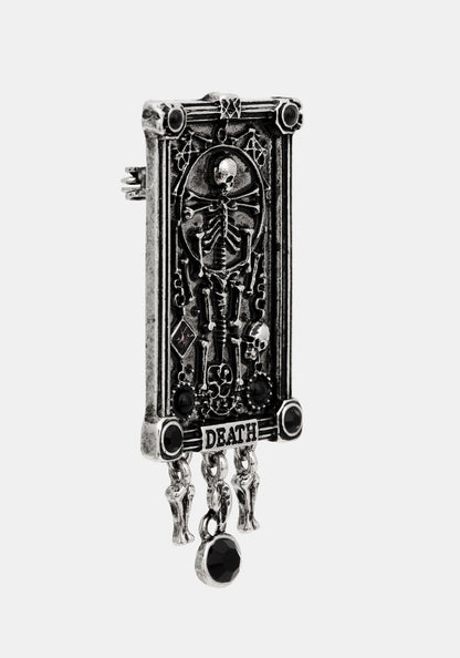 Death Tarot Card Brooch