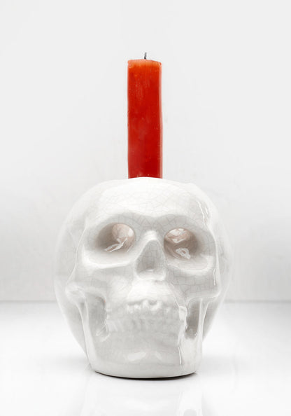 CRYING SKULL CANDLE HOLDER
