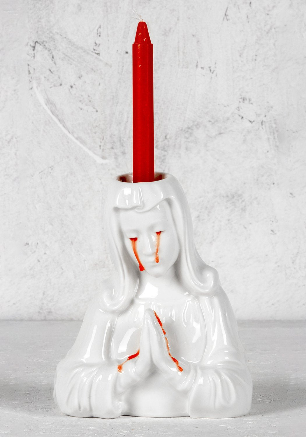 Crying Mary Candle Holder
