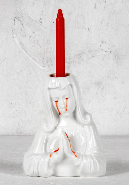 Crying Mary Candle Holder