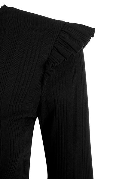 Wilhelmina Flare Sleeve Ruffle Top