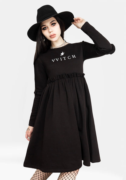 Vvitch Ruffle Midi Skater Dress