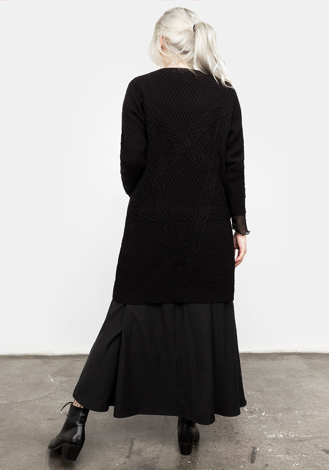 Blessing Oversized Cable Pentagram Cardigan