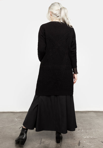 Blessing Oversized Cable Pentagram Cardigan