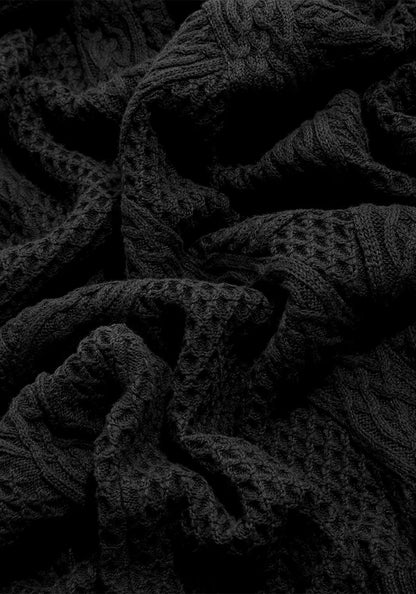 Blessing Oversized Cable Pentagram Cardigan