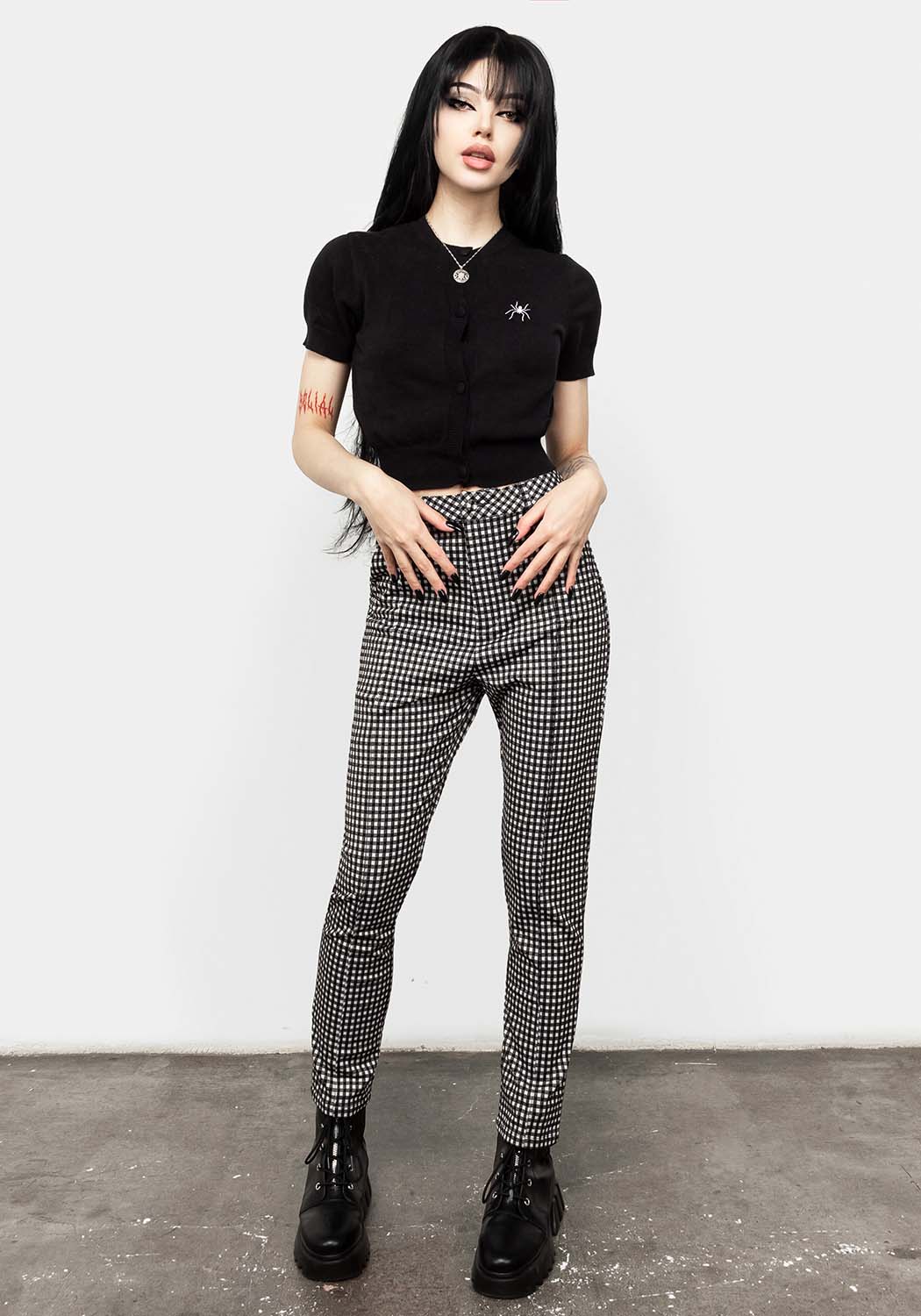 Lolth Short Sleeve Crop Pointelle Cardigan