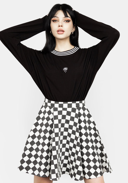 Nitro Checkerboard Skater Full Circle Skirt