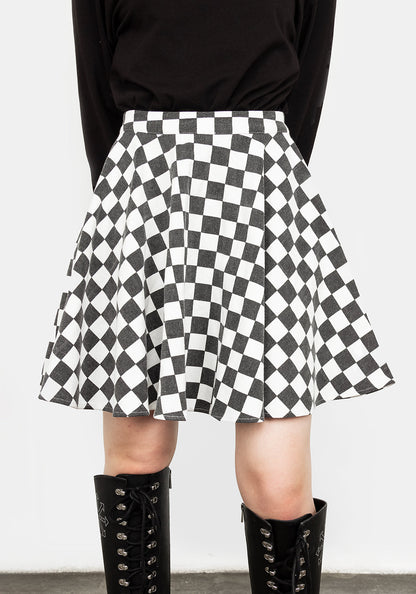 Nitro Checkerboard Skater Full Circle Skirt