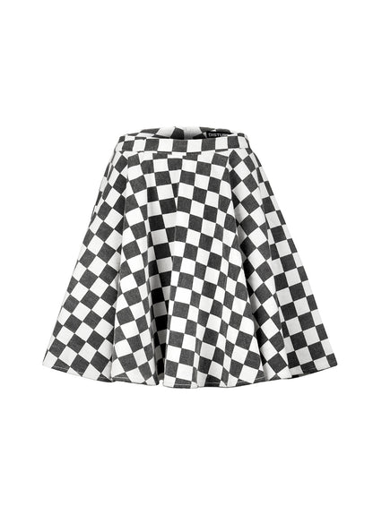 Nitro Checkerboard Skater Full Circle Skirt