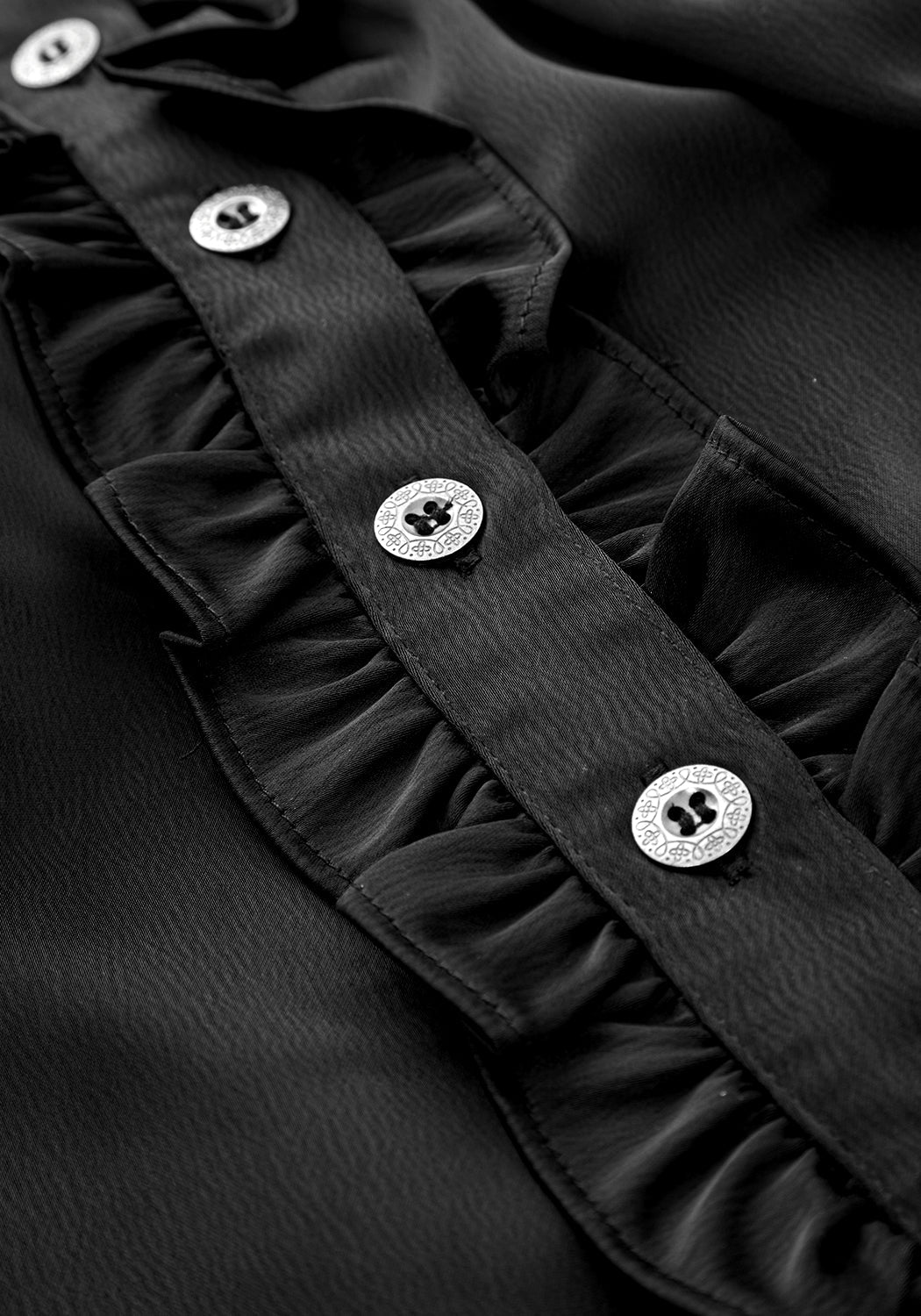 Obsession Pintuck Ruffle Blouse