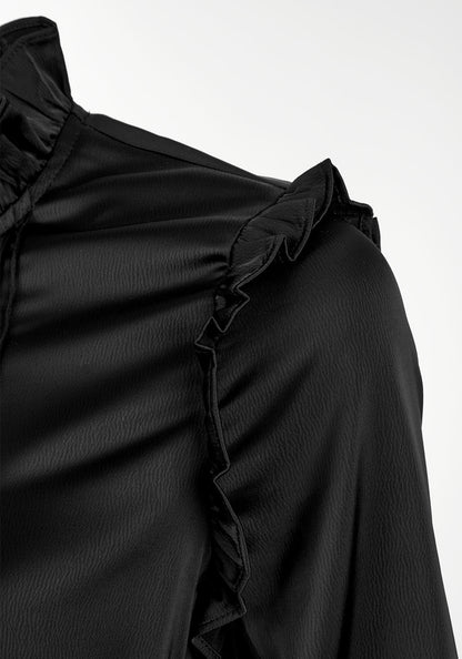 Obsession Pintuck Ruffle Jumpsuit