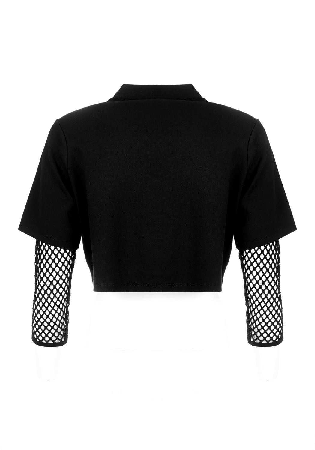 Decontrol Fishnet Sleeve Crop